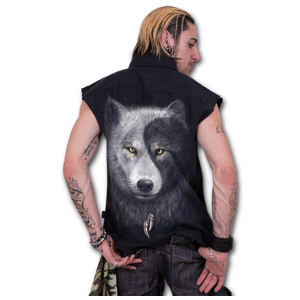 košile pánská bez rukávů SPIRAL - Wolf Chi - Black - T118M602