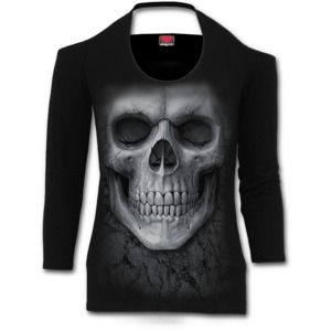 tričko SPIRAL Solemn Skull černá