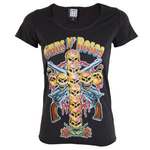 Tričko metal AMPLIFIED Guns N' Roses Skull Cross černá