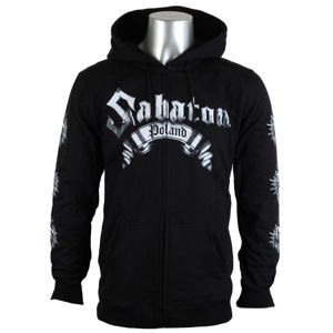 mikina s kapucí CARTON Sabaton Poland černá L