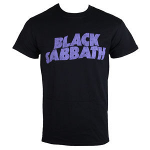 Tričko metal ROCK OFF Black Sabbath Wavy Logo černá S