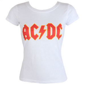 Tričko metal ROCK OFF AC-DC Classic Logo černá bílá XL