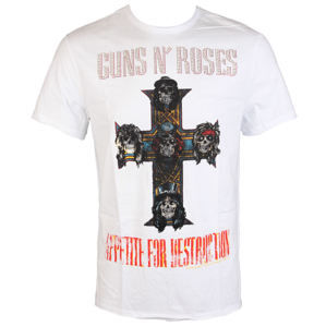 Tričko metal AMPLIFIED Guns N' Roses CLASSIC DIAMANTE černá bílá S