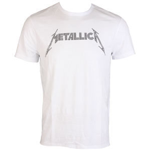 Tričko metal AMPLIFIED Metallica BLACK LOGO DIAMANTE černá bílá vícebarevná
