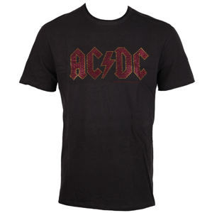 Tričko metal AMPLIFIED AC-DC CLASSIC LOGO CHARCOAL RED černá XXL