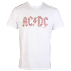 Tričko metal AMPLIFIED AC-DC CLASSIC LOGO WHITE RED černá bílá M