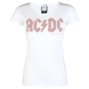 Tričko metal AMPLIFIED AC-DC LOGO WHITE RED černá bílá L