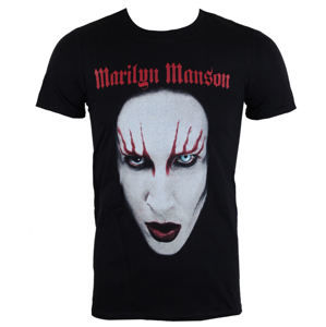 Tričko metal ROCK OFF Marilyn Manson Red Lips černá XXL