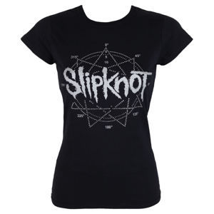 Tričko metal ROCK OFF Slipknot Logo Star černá XXL