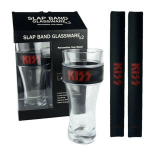 sklenice (sada 2ks + náramek) KISS - Logo Black - ICC-2M-K01-3003