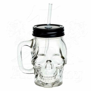 nádobí nebo koupelna ALCHEMY GOTHIC Glass Skull Drinking Jar