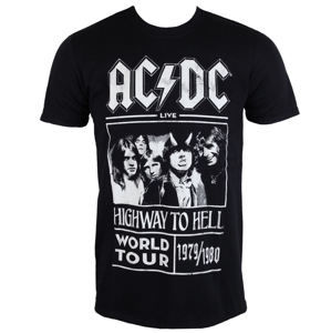 Tričko metal ROCK OFF AC-DC Highway To Hell černá S