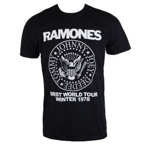 Tričko metal ROCK OFF Ramones First World Tour 1978 černá XXL