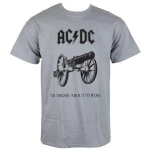 Tričko metal LOW FREQUENCY AC-DC For Those about to rock černá šedá M