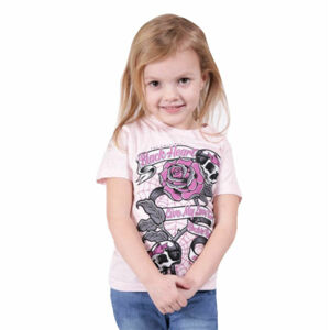 tričko dětské BLACK HEART - RIBBON ROSE - PINK - 9619 L