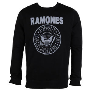 mikina bez kapuce AMPLIFIED Ramones LOGO černá