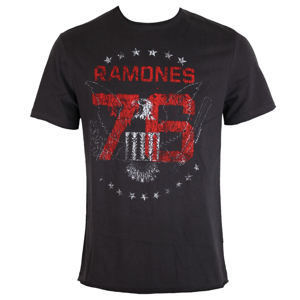 Tričko metal AMPLIFIED Ramones Charcoal černá šedá S
