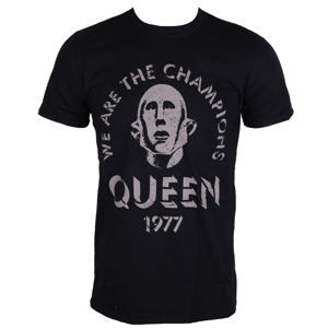 Tričko metal ROCK OFF Queen We Are The Champions černá L