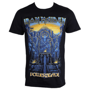 Tričko metal ROCK OFF Iron Maiden Dark Ink Powerslaves černá