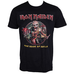 Tričko metal ROCK OFF Iron Maiden Book Of Souls černá M
