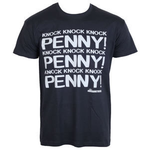 tričko HYBRIS The Big Bang Theory Penny, Knock Knock Knock černá