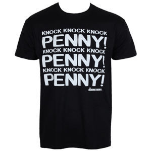 tričko HYBRIS The Big Bang Theory Penny, Knock Knock Knock černá L