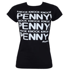 tričko HYBRIS The Big Bang Theory Penny, Knock Knock Knock černá XL