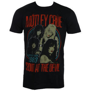 Tričko metal ROCK OFF Mötley Crüe Vintage World Tour Devil černá vícebarevná L