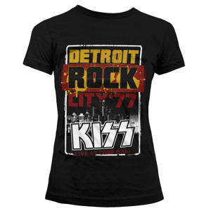 Tričko metal HYBRIS Kiss Detroit Rock City černá XL