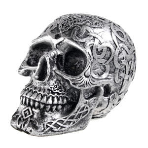 dekorace (pokladnička) Mystic Ornament Skull - Dark silver - 78/5748