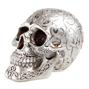 dekorace (pokladnička) Mystic Ornament Skull - Silver - 78/5748