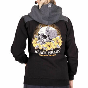mikina s kapucí BLACK HEART SWEET EVIL černá S