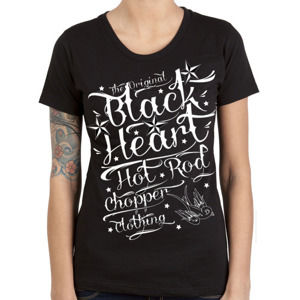 tričko street BLACK HEART HOT ROD CHOPPER černá