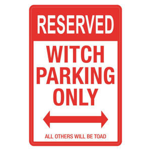 dekorace (cedule) Witch Parking - D2681G6