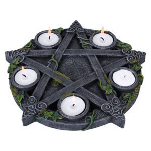 svícen (dekorace) Wiccan Pentagram Tea - B2538G6