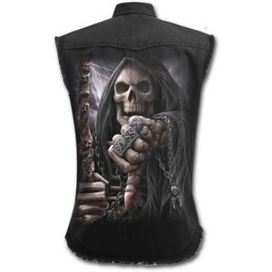 košile pánská bez rukávů SPIRAL - BOSS REAPER - Black - T138M602
