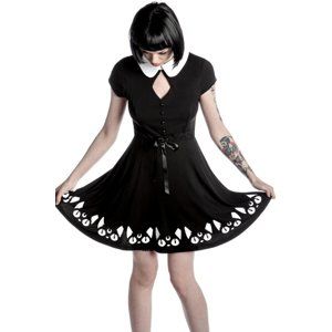 šaty dámské KILLSTAR - Keiko Kitty - Black - K-DRS-F-2473 XL