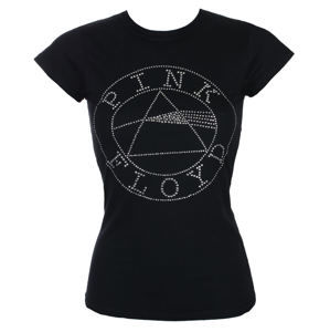 Tričko metal ROCK OFF Pink Floyd Circle Logo Diamante černá M