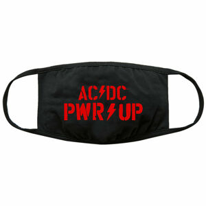 rouška (maska) AC/DC - PWR-UP Logo - Black - ROCK OFF - ACDCMASK03B