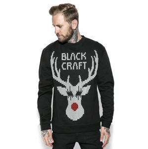 mikina bez kapuce BLACK CRAFT Black Metal Rudolph černá XL
