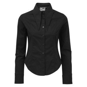 košile dámská KILLSTAR - Darby Pointed Collar - BLACK - KSRA000770