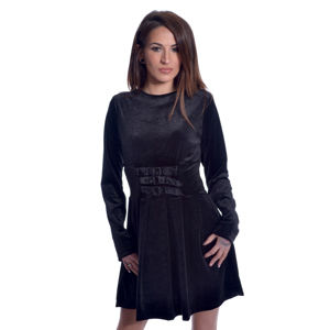 šaty dámské HEARTLESS - GOTHIC WEDNESDAY - BLACK - POI666 XL
