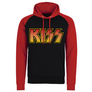 mikina s kapucí HYBRIS Kiss Distressed Logotype černá XXL