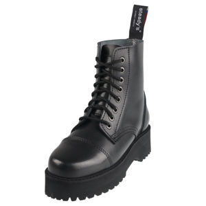 boty kožené STEADY´S 8 dírkové černá
