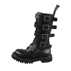 boty kožené STEADY´S 15 dírkové černá