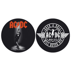 podložka na gramofon (set 2ks) AC/DC - LET THERE BE ROCK! ROCK AND ROLL - RAZAMATAZ - SM010