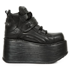 boty kožené NEW ROCK CRUST NEGRO černá