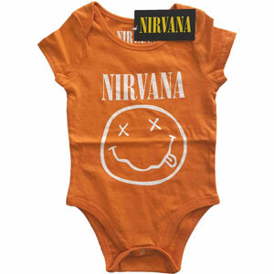 Dětské body ROCK OFF Nirvana White Smiley Toddler černá