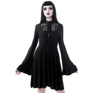šaty dámské KILLSTAR - Sabrina Ruffle - BLACK - KSRA000509 M
