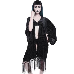 tričko KILLSTAR Starla Velvet Kimono černá XS/S